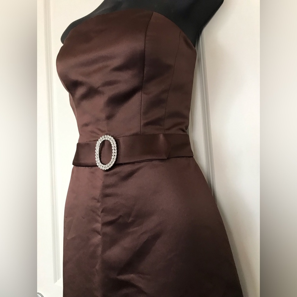 Bill Levkoff Chocolate Brown Formal Gown Bridesmaid’s Prom